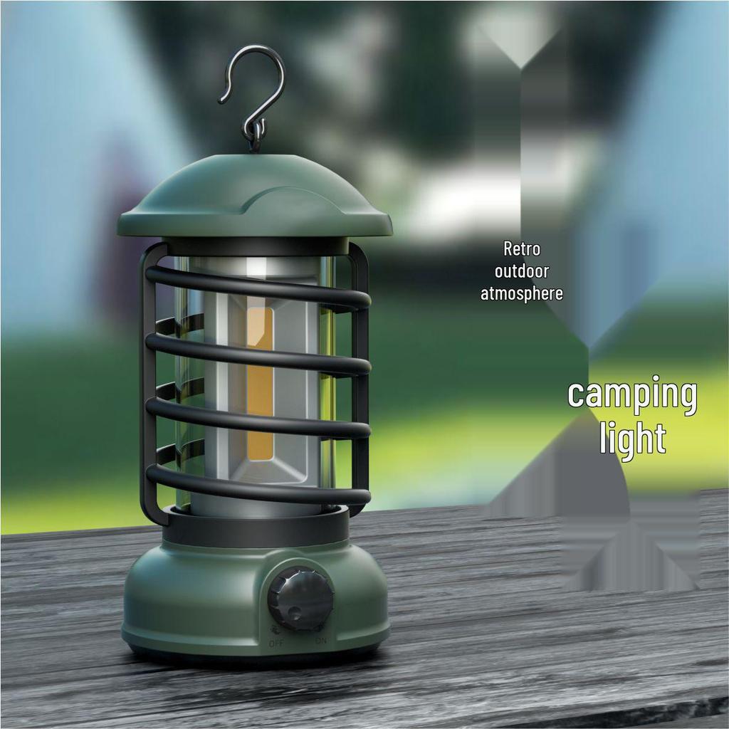 Rechargeable Retro Camping Light: Outdoor Hanging, Handheld Tent Illumination