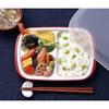 Komori Resin Bento Lunch Plate, Rakuben, Round, Green, Approx. 25.5cm W x 21.5cm D x 5cm H, Includes Lid, No Plastic Wrap Required, Made in Japan