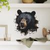Fun-f89 Hole 3D Simulation Black Bear Детская спальня Фон Макет Наклейки на стену Самоклеящиеся