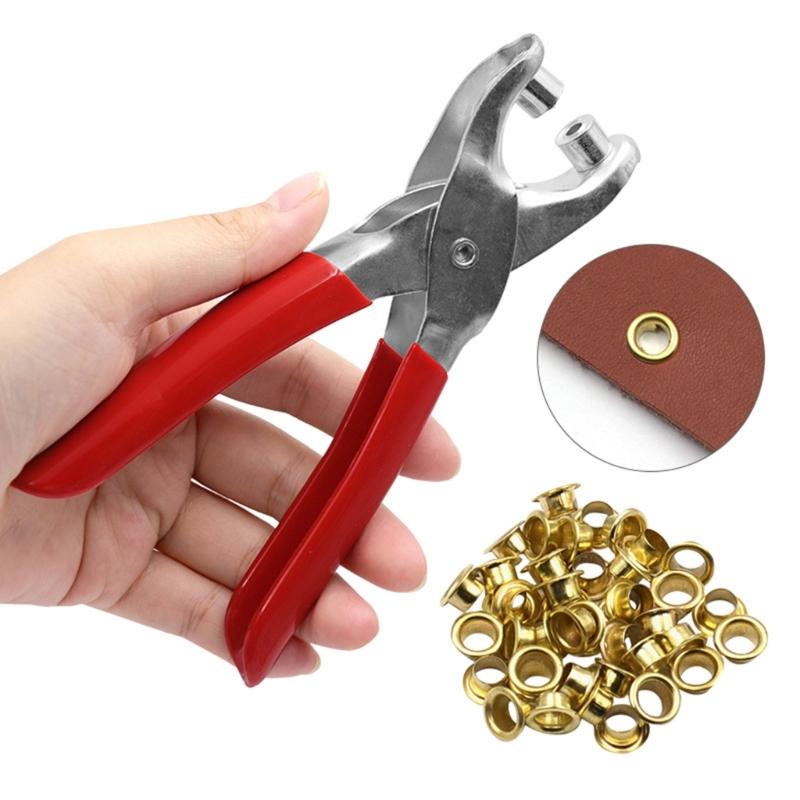 Heavy Duty Carbon Steel Leather Hole Puncher Pliers Ergonomic HandleFor Belt Making Paper Metal Grommet Installation