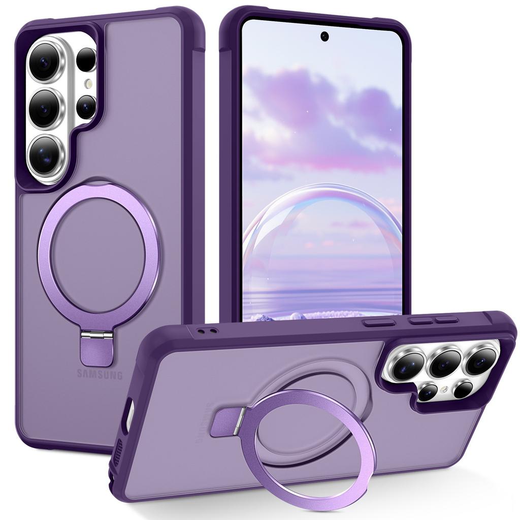 Чехол для Samsung S26 plus ultra Магнитный кронштейн защитный чехол Беспроводная зарядка полное покрытие однотонный Ударопрочный