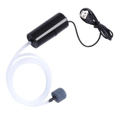 Мини кислородный компрессор, воздушные насосы для аквариумов, работа от USB, тихий аэратор с аэрационным камнем и трубкой 100 см