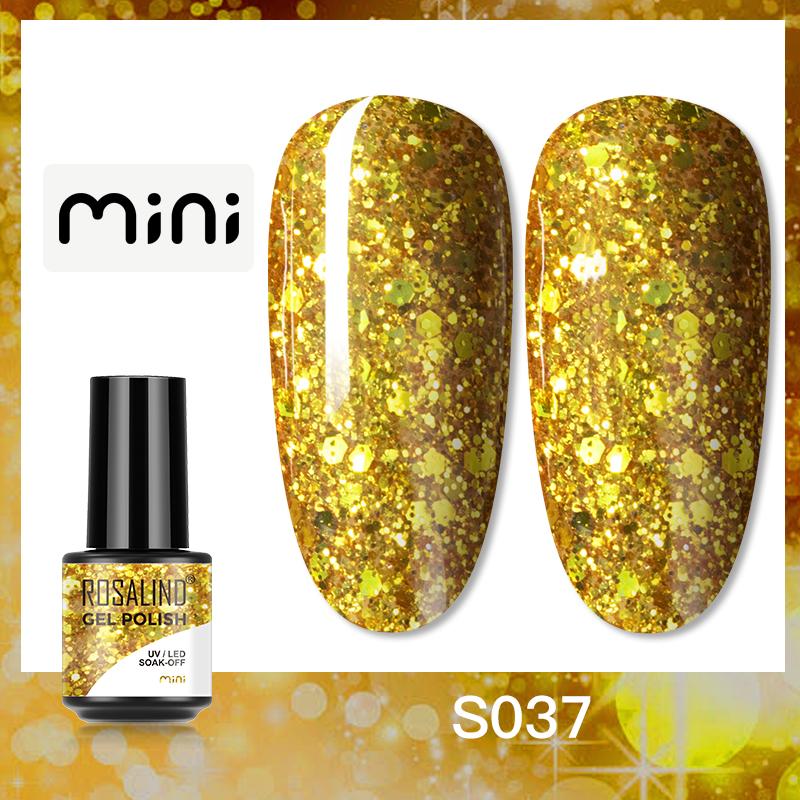 ROSALIND 150 цветов мини-гель-лак для ногтей, замачиваемый УФ-гель для ногтей, долговечная основа, верхний гель-лак, температура, кошачий глаз, блестящий гель для ногтей, клей