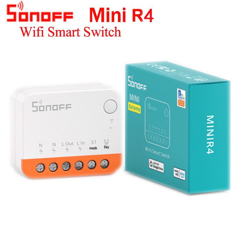 Wi-Fi умный переключатель Sonoff Mini R4: Двойное управление, Удаленное включение/выключение, Простое включение/выключение устройства с возможностью Micro-Link