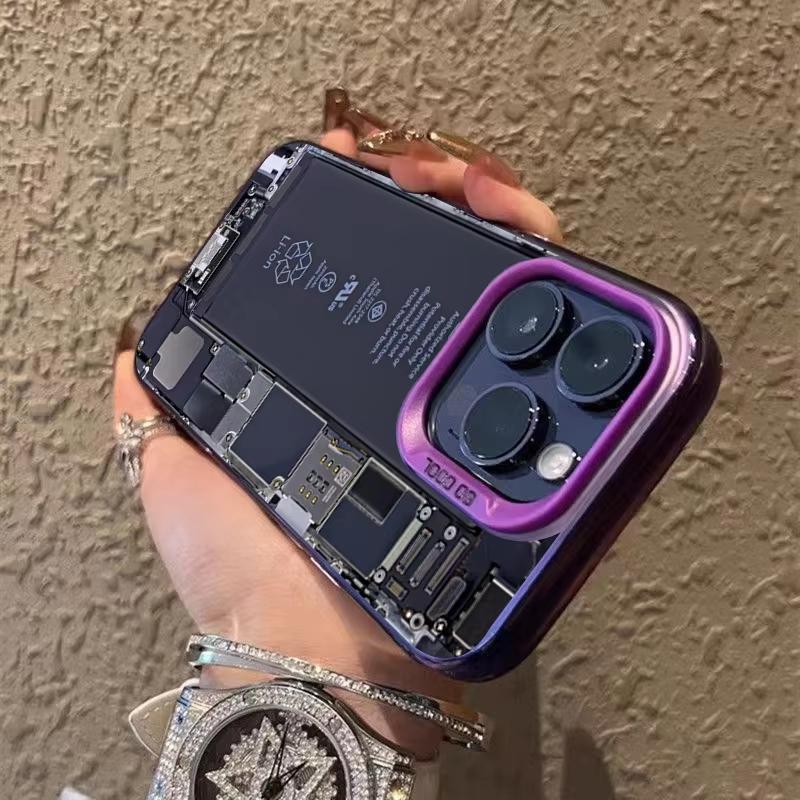 Чехол для телефона с кибернетической печатной платой для iPhone 16 15 14 13 12 11 Pro Max XS X XR 7 8 Plus Mini SE 2020 2022 Ударопрочный Funda