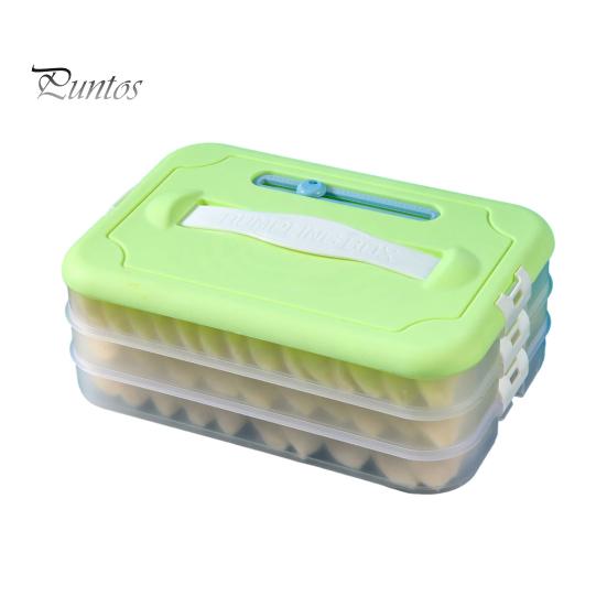 Dumpling Food Storage Box Food Grade BPA Free Large Capacity Multi-Layer Freezer Food Storage Container