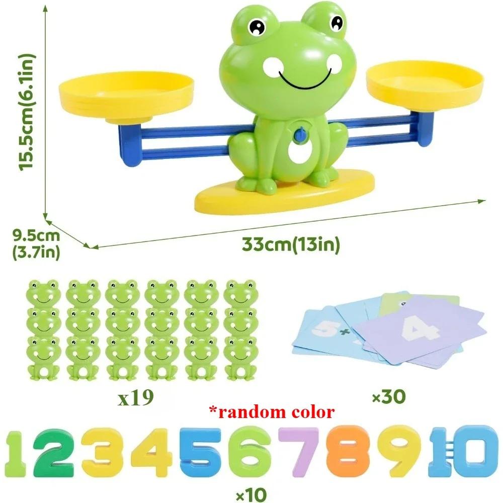 Math Game Toy Preschoolers Frog Balance Counting Toys for Boys & Girls Educational Number Toy Fun Children's Gift STEM Learning