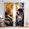 Japanese Cartoon Printed Curtains for Kids, Room Decoration, Window Curtains, Suitable for Kitchen, Bedroom, Living Room, Gifts