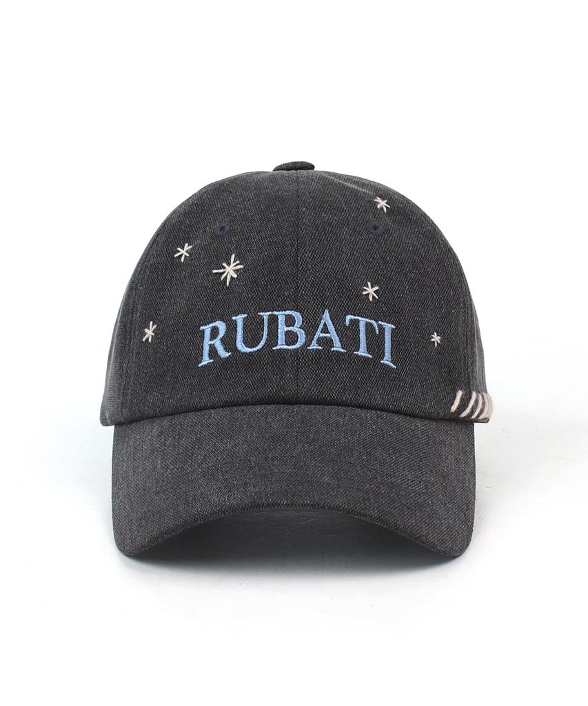 Кепка-бейсболка RUBATI Stella с ручной вышивкой, винтажная, пигментная, цвет Угольный