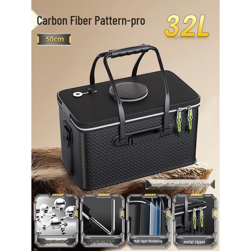 HANDUNYOU Multi-functional Foldable Fishing Bucket & Box
