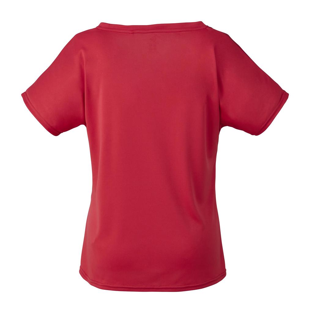 DUNLOP Женская футболка с коротким рукавом для тенниса и бадминтона, защита от УФ-лучей, влагоотводящая, быстросохнущая, DAP1421W, 2024SS, Красная,