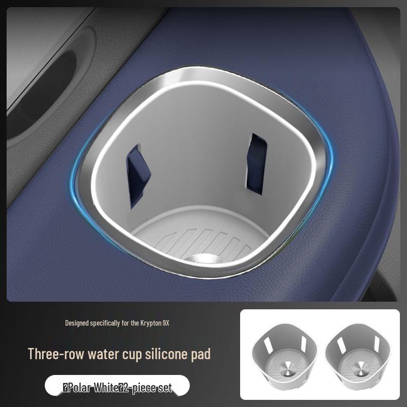 Zeekr 9X Three-Row Silicone Anti-Slip Cup Holder Mat for Car Interiors