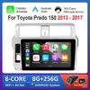 10.1 Inch for Toyota Prado 150 2013 - 2017 Car Video Multimedia Player Carplay GPS Navi WiFi Android System 4G BT Touch Screen
