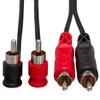 Аудиокабель Hosa 1 м RCA x 2 RCA x 2 CRA-201R - L-образный