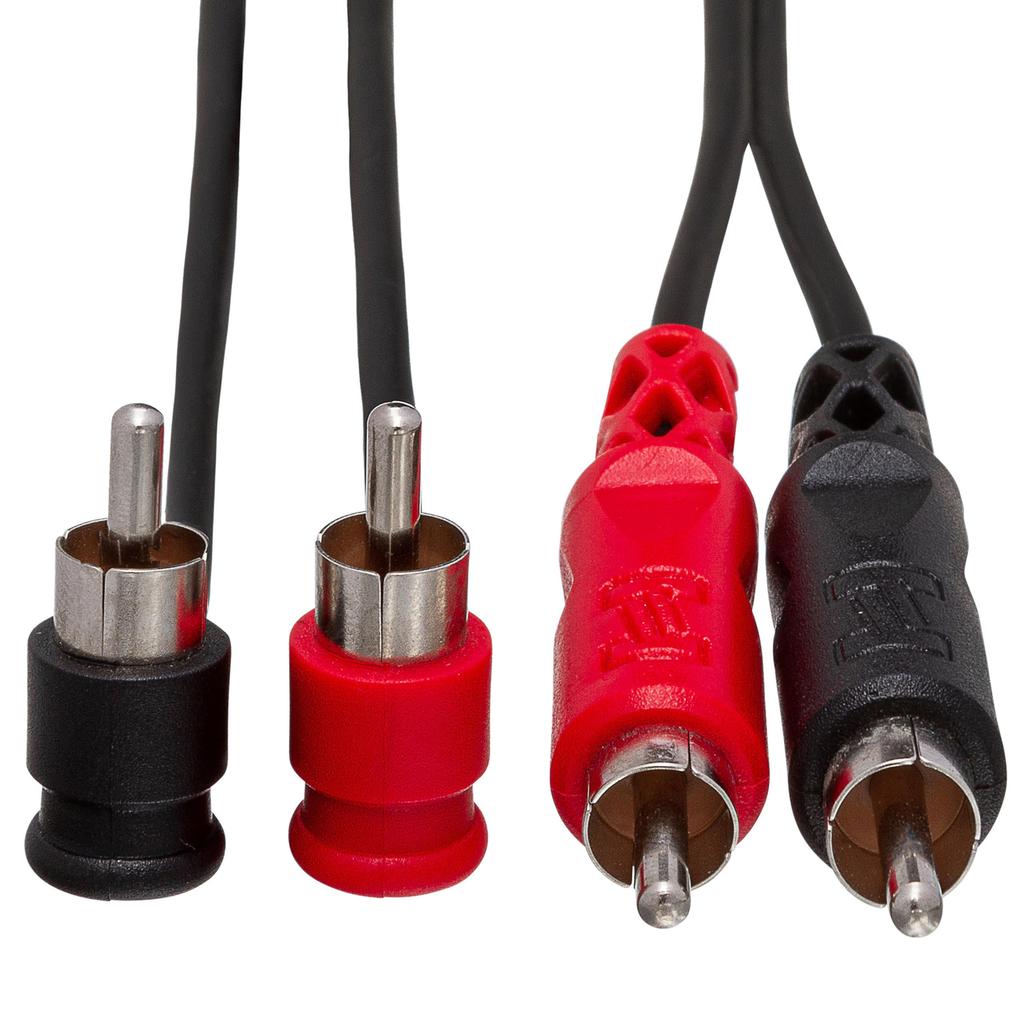 Аудиокабель Hosa 1 м RCA x 2 RCA x 2 CRA-201R - L-образный