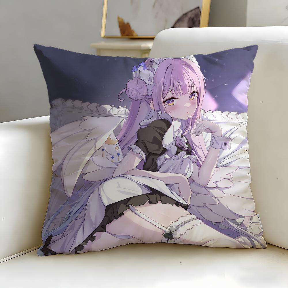 popular anime character Misono Mika Cushion Cover Soft EasyWash Pillow Case Versatile for Couch Bed Travel and Office