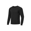 Fitness Series All-Weather Plain Crew Neck Sweatshirt Men Tops Black AWDT737-1