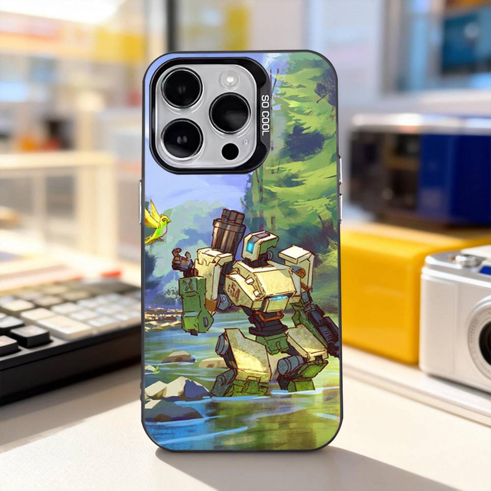 Game O-Overwatch-S Cute Phone Case For iPhone 17,16,15,14,13,12,11,Pro,XS,Max,Plus,Mini,SE4,E IMD Matte Black