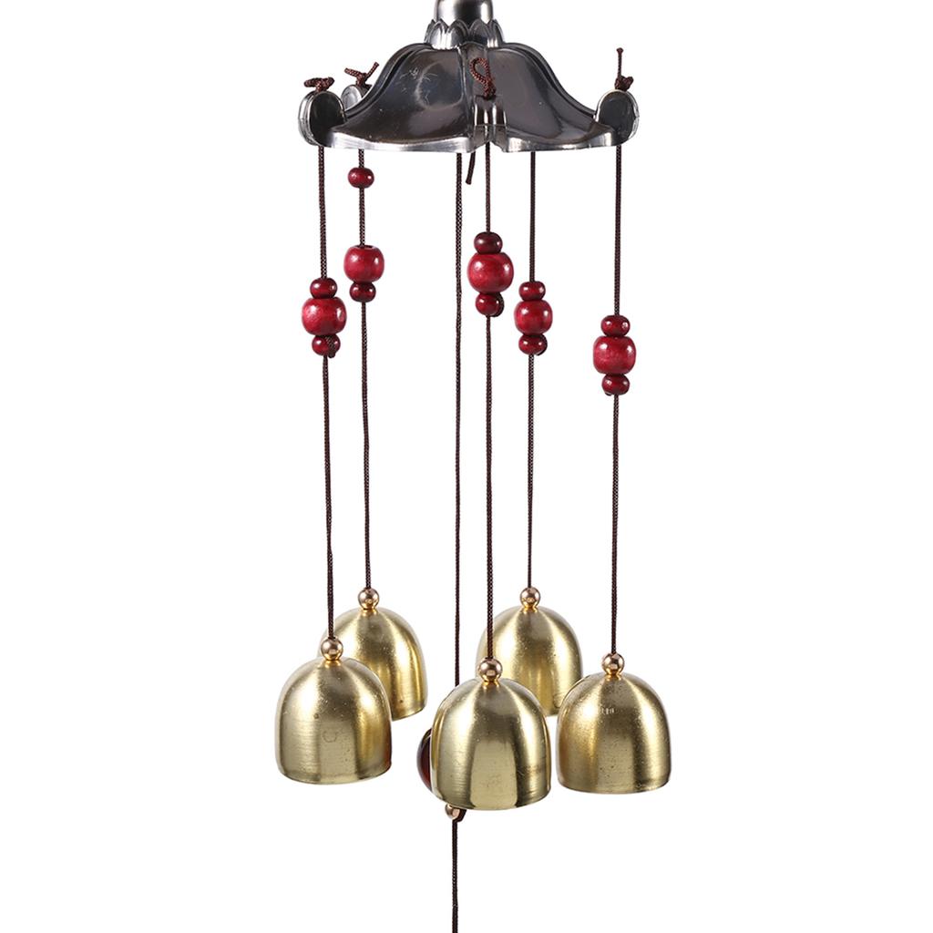 Best Wishes Lucky Metal Wind Chime Bell Outdoor Garden Classical Pavilion Hanging Decoration