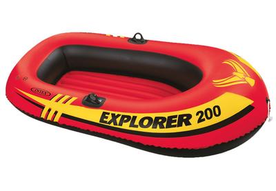 Комплект лодки INTEX Explorer 200, 185 x 94 x 41 см, 58331, включает весло и насос [Официальный японский продукт]