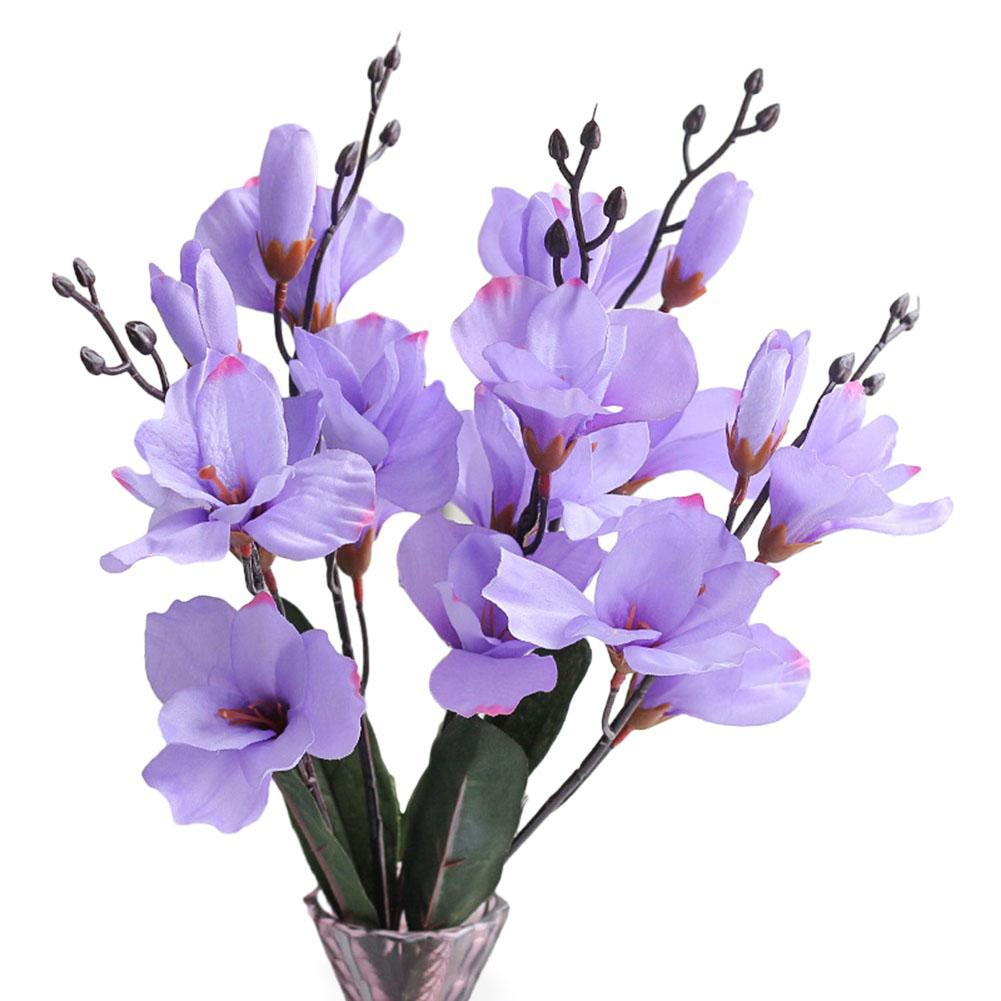Beautiful Magnolia Bouquet 5 Prongs 20 Heads Realistic Fake Flowers for Interior Design Various Colors Available