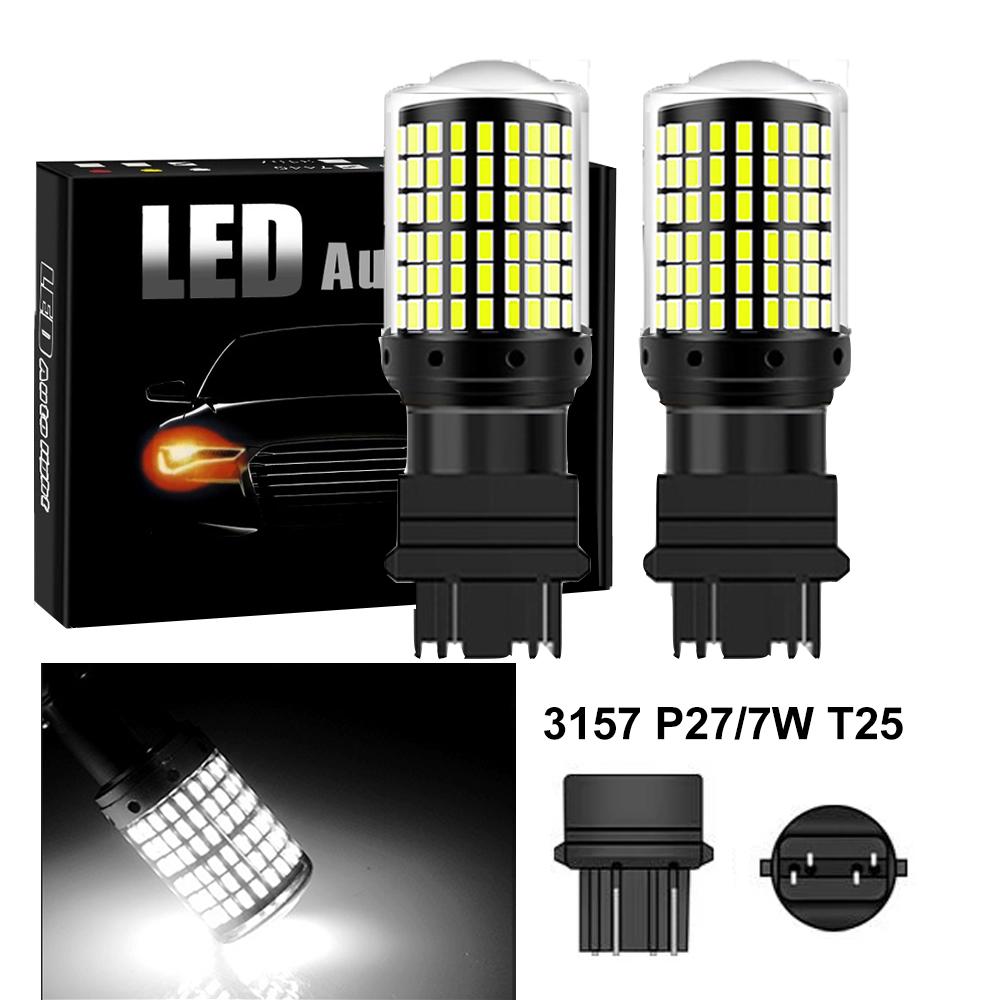 2 шт. 12 В-24 В сигнальные огни 1156 BA15S BAU15S 1157 BAY15D 7440 7443 T20 3157 T25 144smd светодиодные лампы автомобильные стоп-сигналы поворотники автолампы