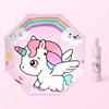 Children Automatic Umbrella Rain Kids Lovely Unicorn Folding Umbrellas Windproof Black Coating Anti UV Parasol Girl Boy Umbrella