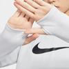 Nike Женский повседневный спортивный топ с принтом логотипа Swoosh Run и светоотражающими вставками на молнии, цвет серый, туманный CW0293-097