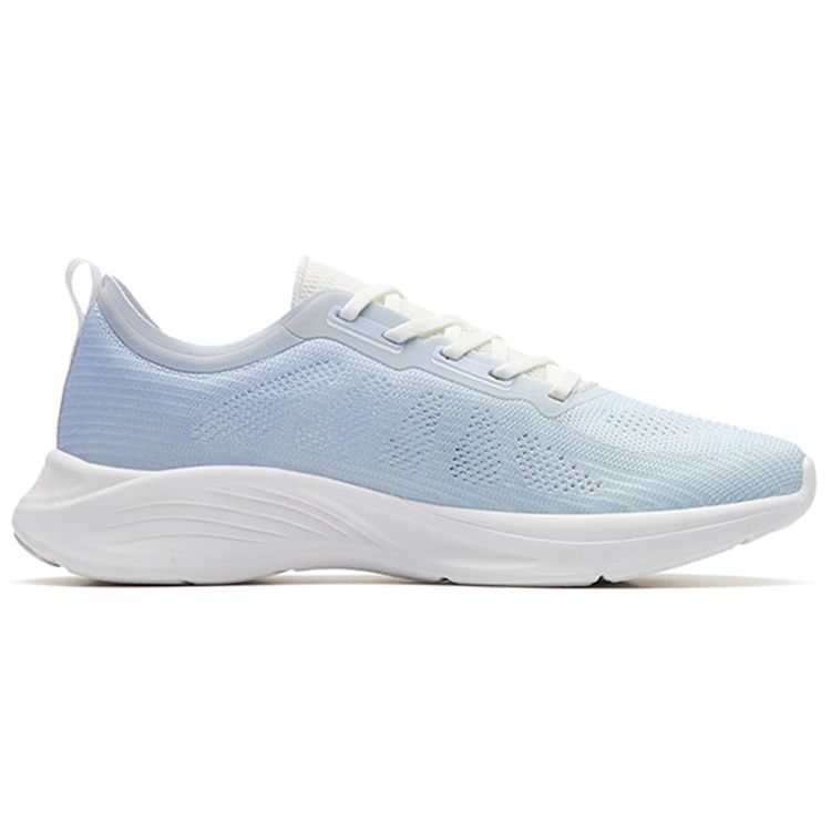 Anta Qiang Pao Three Generation Hydrogen Technology Breathable Lightweight Rebound Low Top Running Shoes Women Running Shoes White Blue 122225540-4