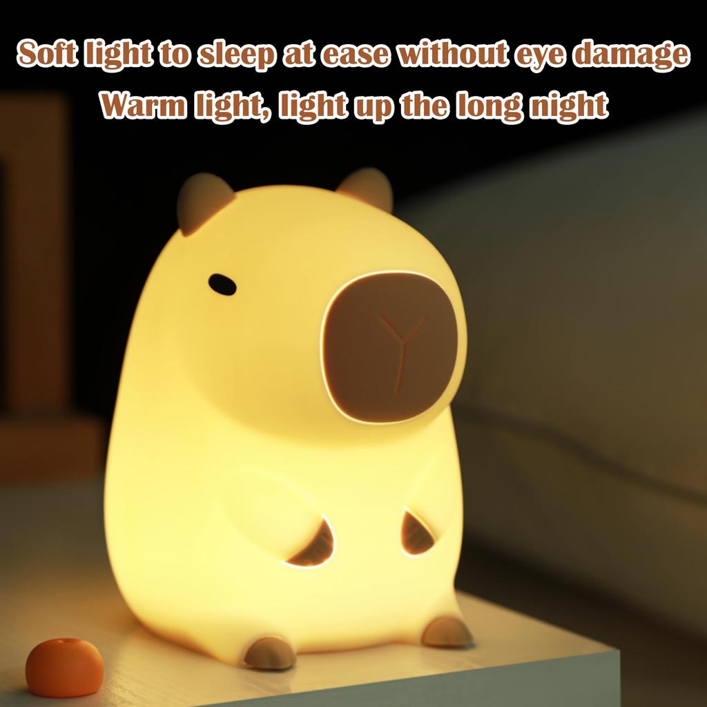 Lovely Capybara Silicone Night Anywin Animal Nursery Lamp 2 Brightness 20 Minutes Timer Decorate Kids Living Festival Gift for Boys and Girls Light,