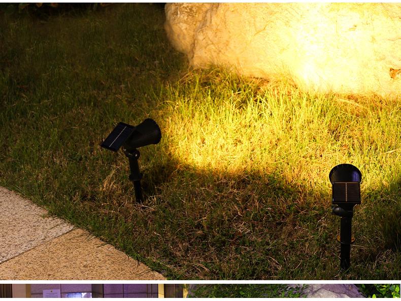 Уличный солнечный водонепроницаемый ландшафтный прожектор для газона и сада