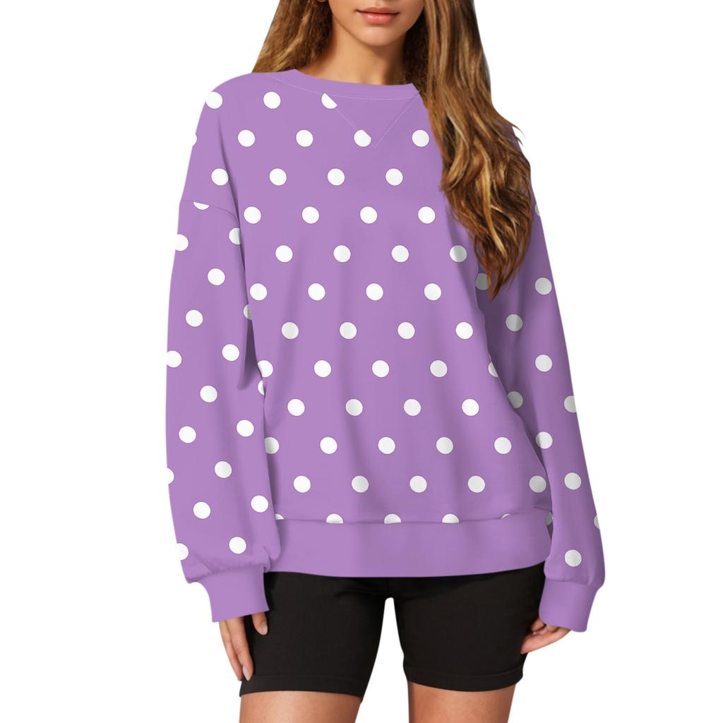 Женский повседневный пуловер с принтом, рубашка с длинным рукавом, толстовка большого размера