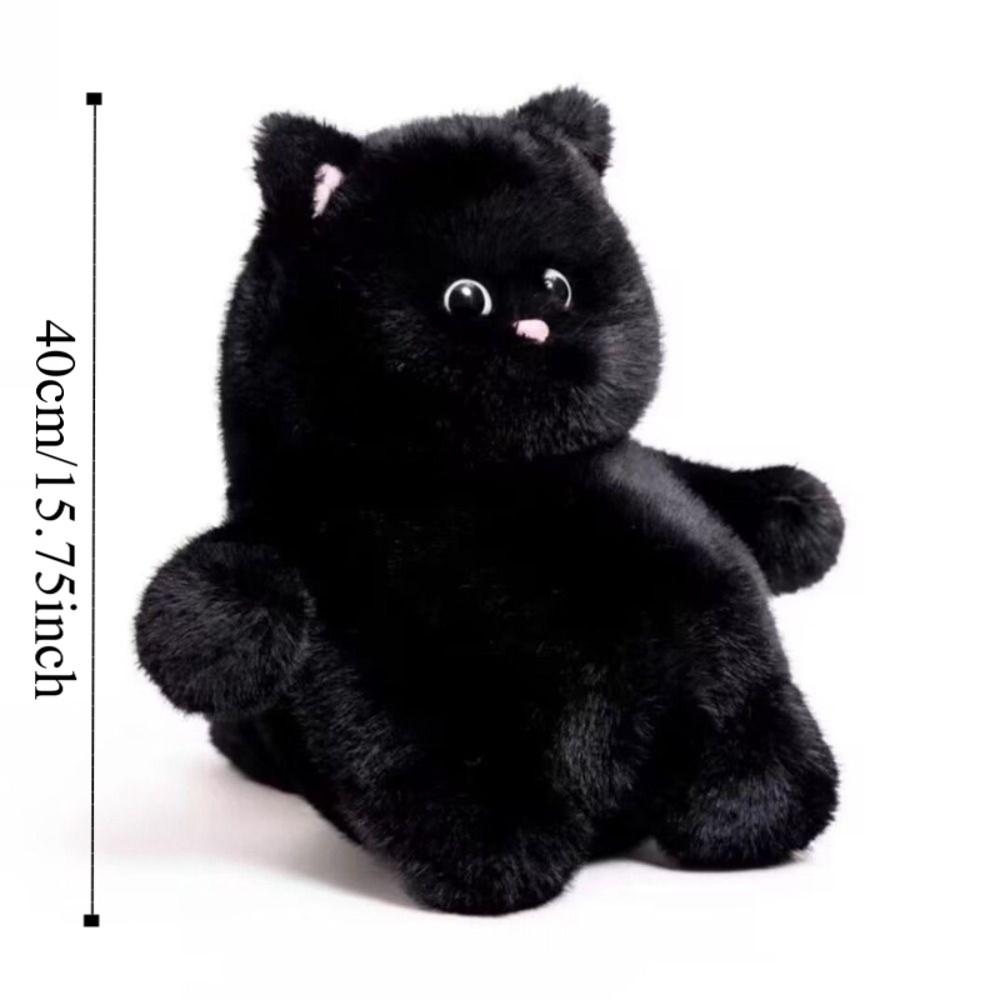 Chubby Shape White Cat Plush Toy Soft Toys Cat Doll Ideal Gift Stuffed Animal Home Decor