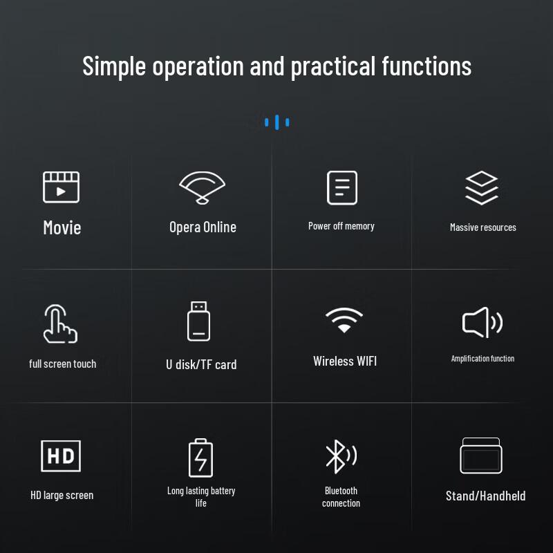 SAST V121S WiFi Мультимедийный плеер для пожилых людей, штепсель CN (адаптер в комплекте)