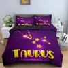 Constellation King Queen Duvet Cover Astrological Bedding Set for Kids Teens Adults Psychedelic Tarot Astrology Soft Quilt Cover