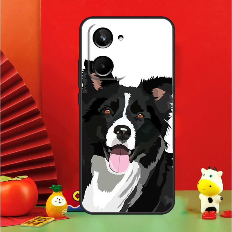 Border Collie Watercolor For Realme 15 Pro GT7 GT6 10 11 12 13 14 Pro Plus C67 C63 C61 C55 C51 C53 C35 C75 C65 Case