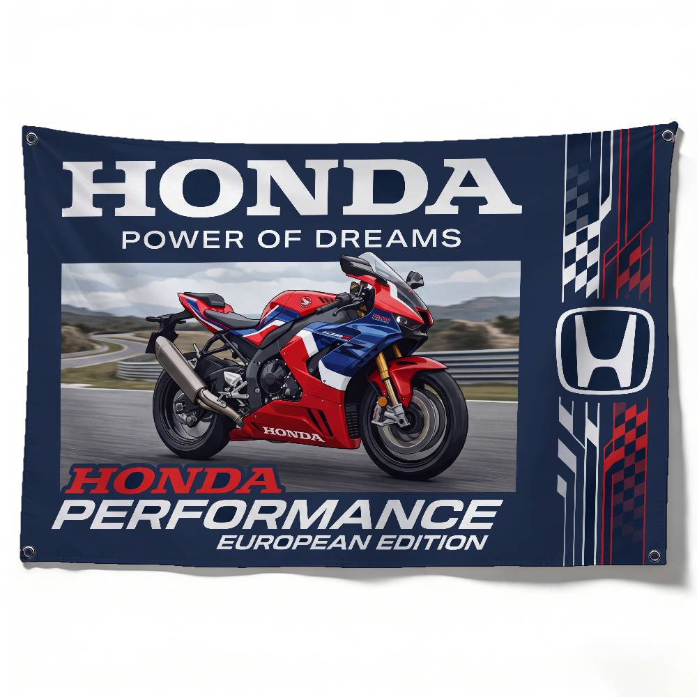 BWG5 ДЛЯ HONDA RACING Декоративный Флаг Высококачественный Полиэстер Устойчивый к Выцветанию Машинная Стирка Внутренний Наружный Подвесной Баннер
