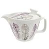 Made In with Tea Serves Purple Leaf Microwave and Dishwasher Safe J-kitchens Hasami-yaki Teapot, Japan, Strainer, 385ml, Large, 2-3, Pattern,