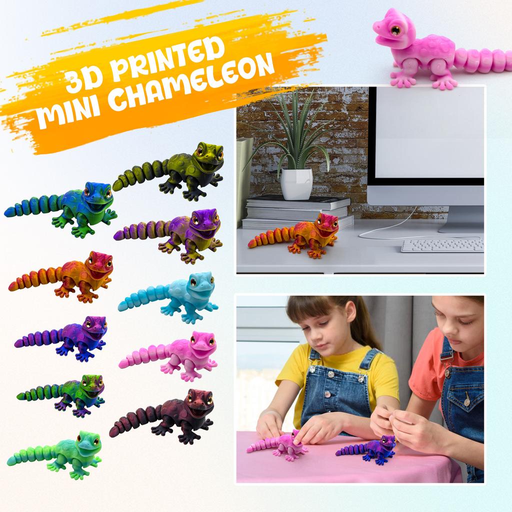 3D Printed Movable, 3D Printed Joint Movable, Suitable For Home Decoration, Holiday Adult Gifts And Collection, Cool Color Changing