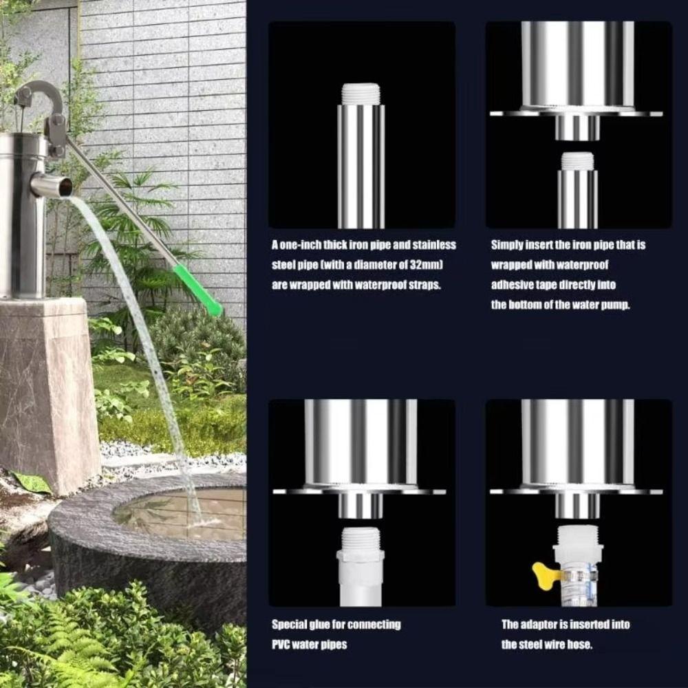 Ergonomic Handle Manual Well Pump Heavy Duty Hand Shake Water Pump Pitcher Pump Home Garden