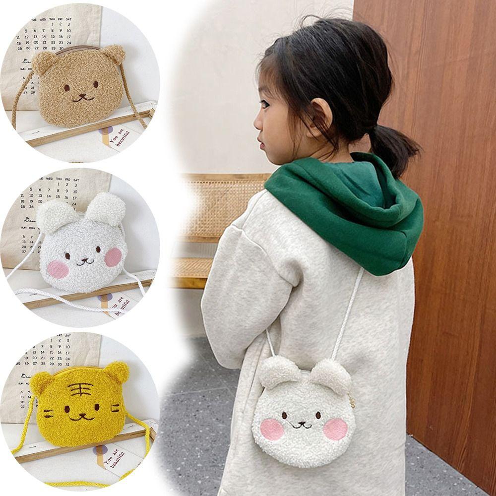 Small Kids Messenger Bag Plush Keys Coin Wallet Leisure Shoulder Bag  Children