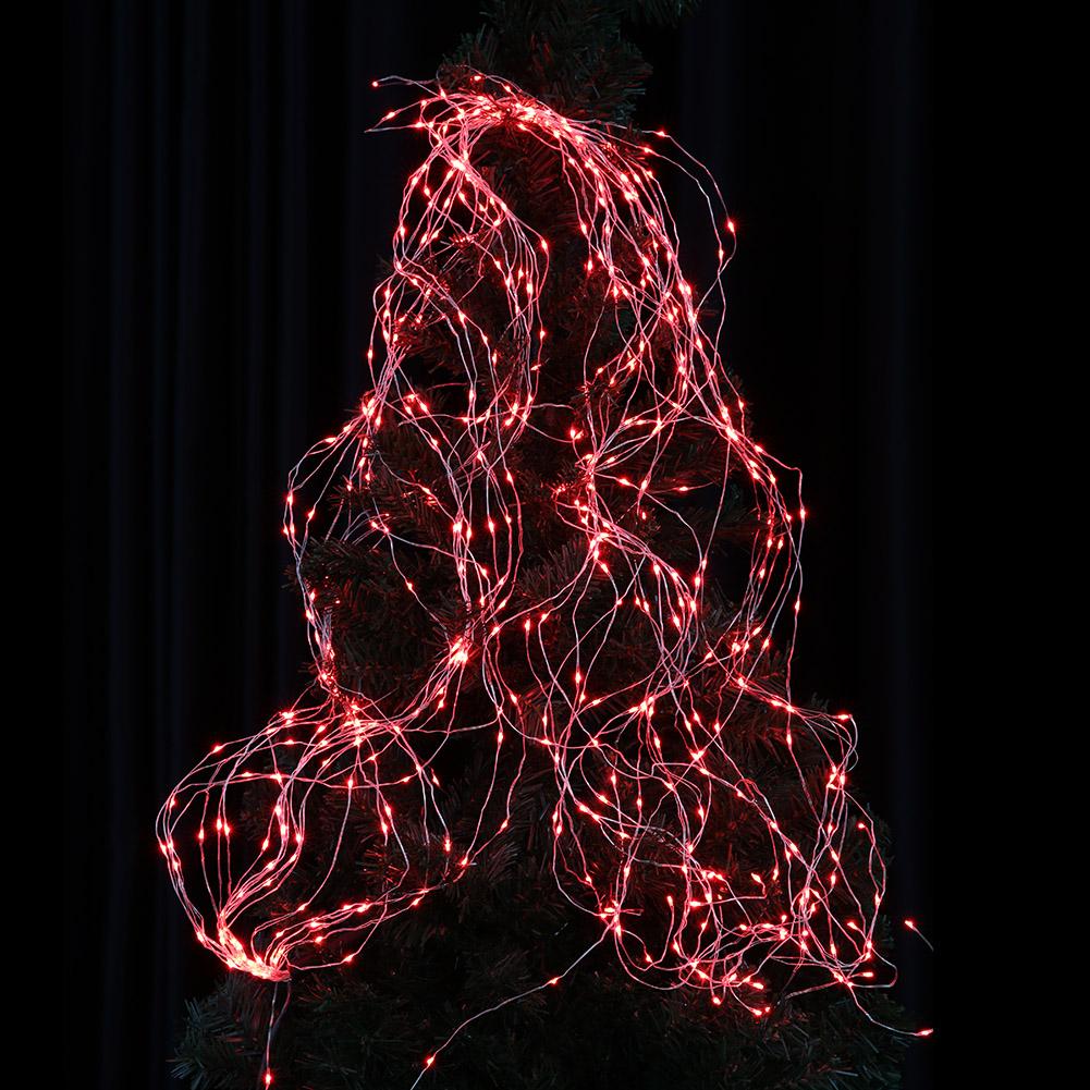 Гирлянда светодиодная с серебряным покрытием из медной проволоки, звездная гирлянда для наружного/внутреннего декора