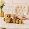Golden Owl Family Mother Child for Home Decor