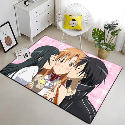 Горячее аниме SAO Sword Art Online, современный дом, гостиная, пол, матовый ковер для спальни, постер, коврик с узором, декоративный квадратный ковер, подарок