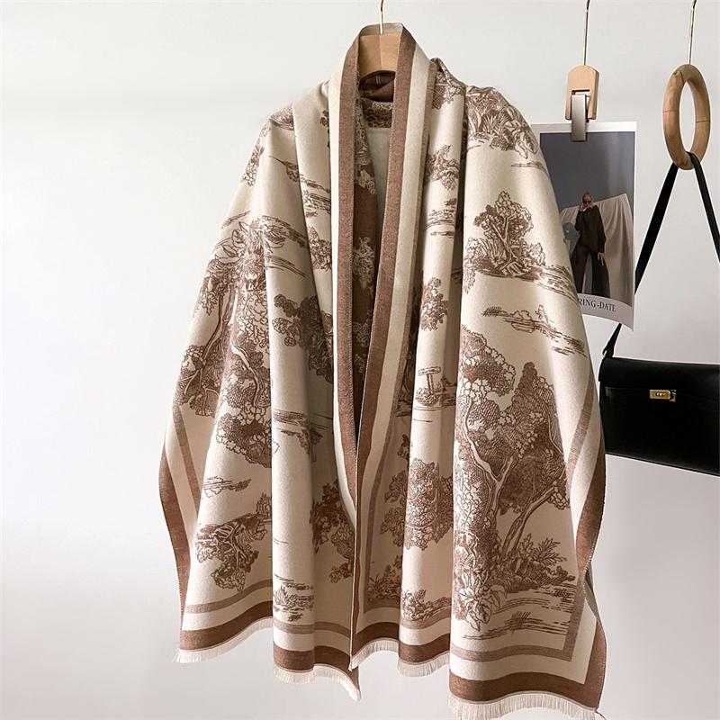 Cashmere Scarf Women Fashion Pashmina Shawl Winter Wrap Design Warm Head Scarves Femal Poncho Neckerchief Echarpe Bandana