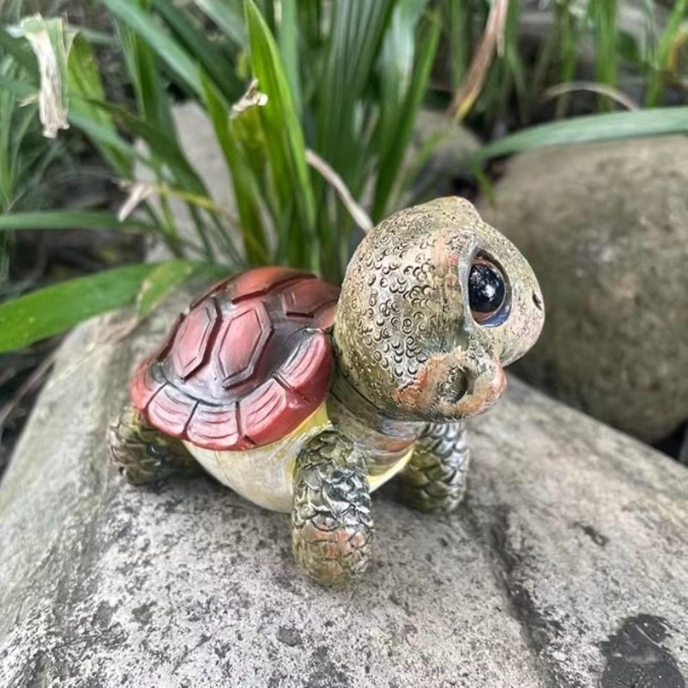 Cartoon Sea Turtle Figurine Collectible Marine Life Ornaments Desktop Decorative