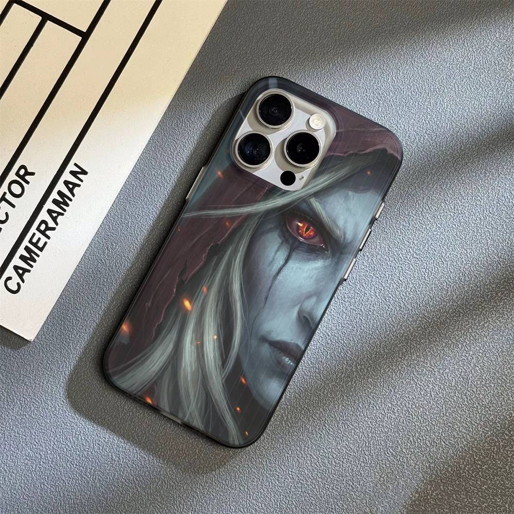 W-World Of W-Warcraft Игра Ретро Гофрированный Узор Для IPhone 17 16 15 14 13 12 11 16 Pro Max Plus Pro Нескользящий Чехол Для Телефона