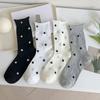 Women's Spring and Summer Thin Curled Round Dot Mesh Breathable Loose Mouth In The Tube Pile Socks