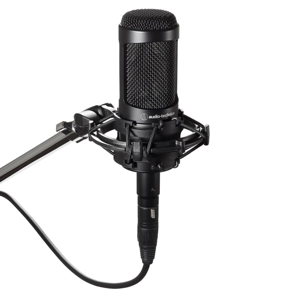 Audio Technica AT2035 Condenser Microphone UnidirectionalLow Cut SwitchPad SwitchDedicated Shock Mount IncludedRecordingHome RecordingVideo Distributi