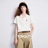 Женская пике-поло с цветочной вышивкой Chuyu